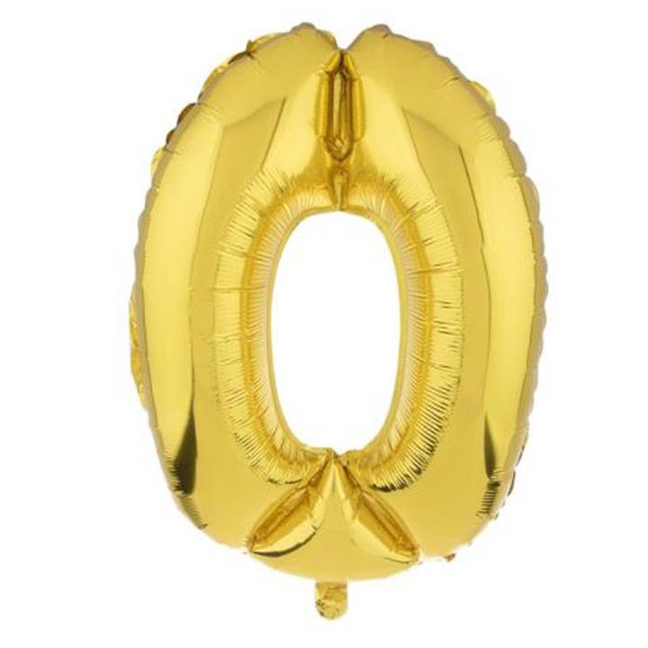 بادکنک فویلی بانیبو مدل Foil Balloon طرح عدد 0